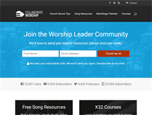 Tablet Screenshot of collaborateworship.com